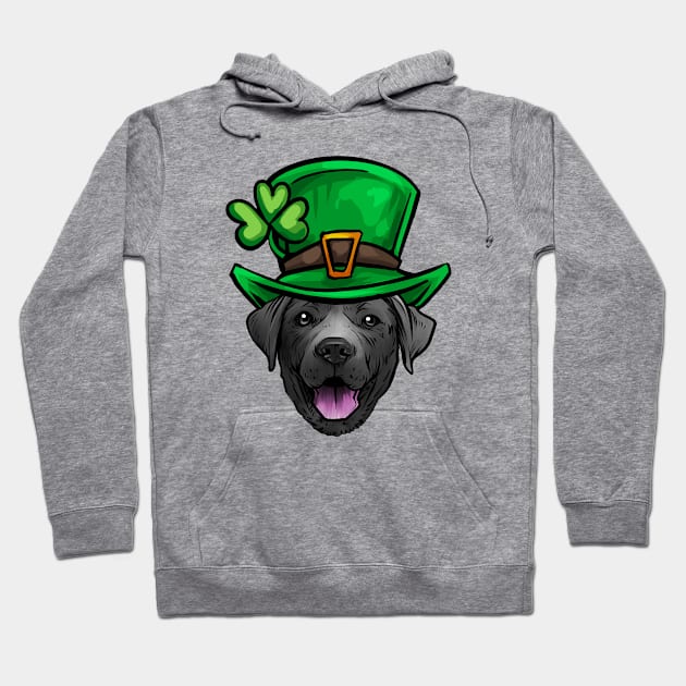 St Patricks Day Black Labrador Retriever Hoodie by whyitsme